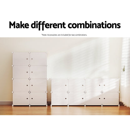 Shoe Cabinet DIY Shoe Box White Cube Portable Organiser Storage Stand