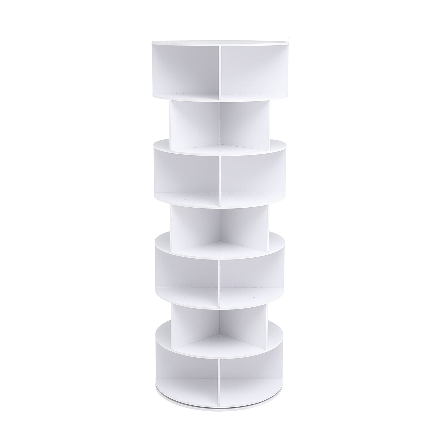 7 Tier Rotating Shoe Rack 28 Pairs White | HomeAndLiving - 4
