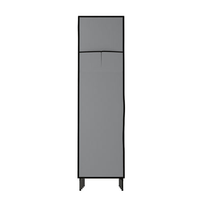Large Portable Clothes Closet Wardrobe With Shelf Grey