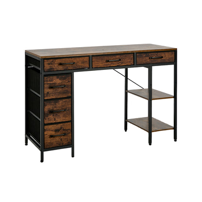 Computer Desk 120cm 6 Fabric Drawers Storage | HomeAndLiving - 2