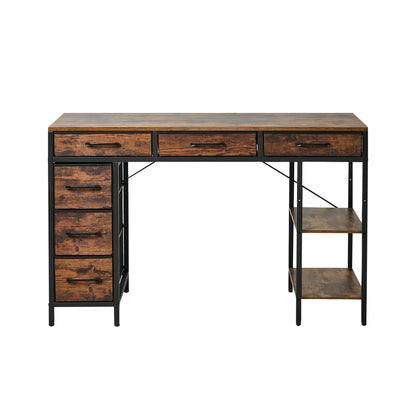 Computer Desk 120cm 6 Fabric Drawers Storage | HomeAndLiving - 9