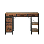 Computer Desk 120cm 6 Fabric Drawers Storage | HomeAndLiving