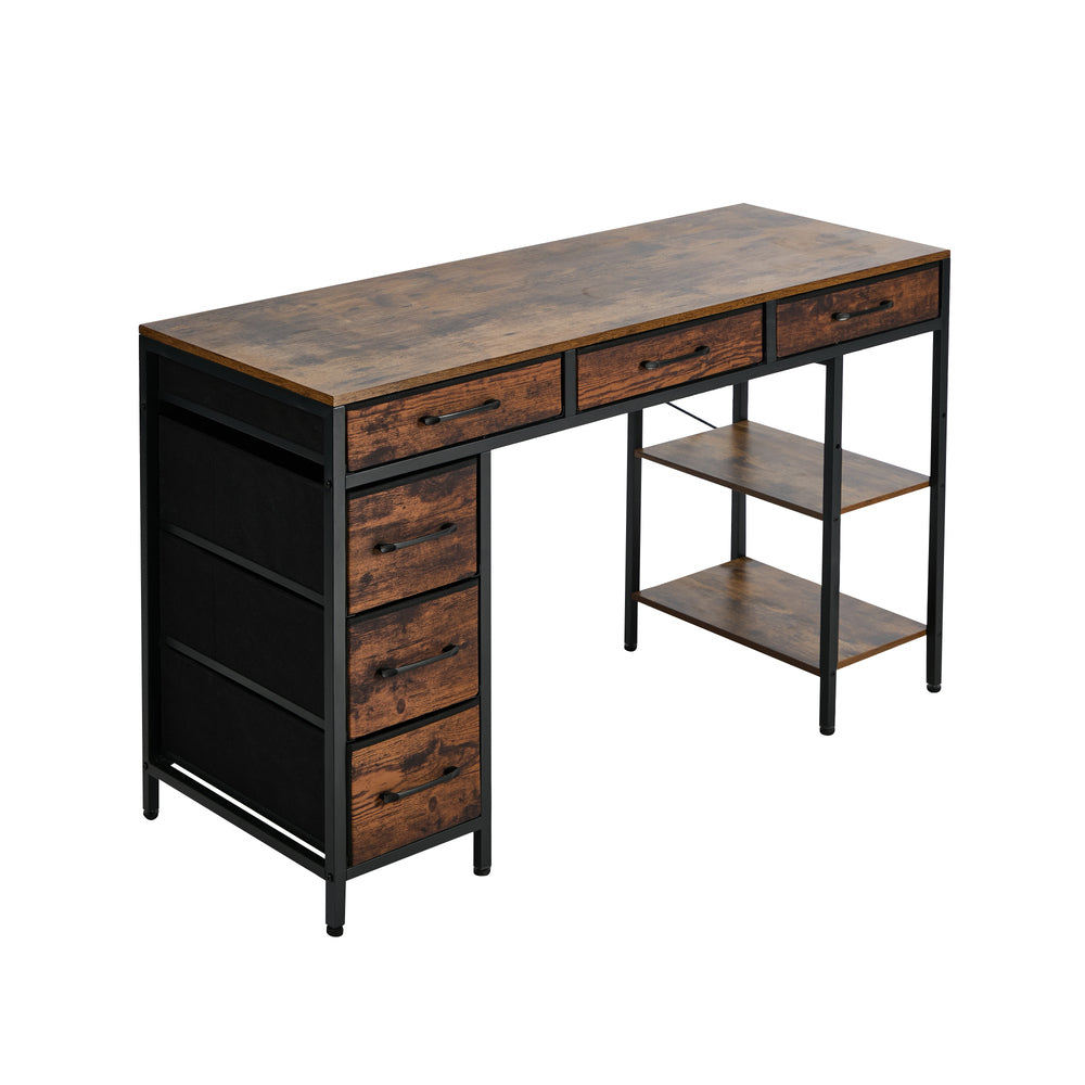 Computer Desk 120cm 6 Fabric Drawers Storage | HomeAndLiving - 6