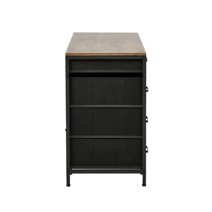 Computer Desk 120cm 6 Fabric Drawers Storage | HomeAndLiving - 5