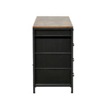 Computer Desk 120cm 6 Fabric Drawers Storage | HomeAndLiving