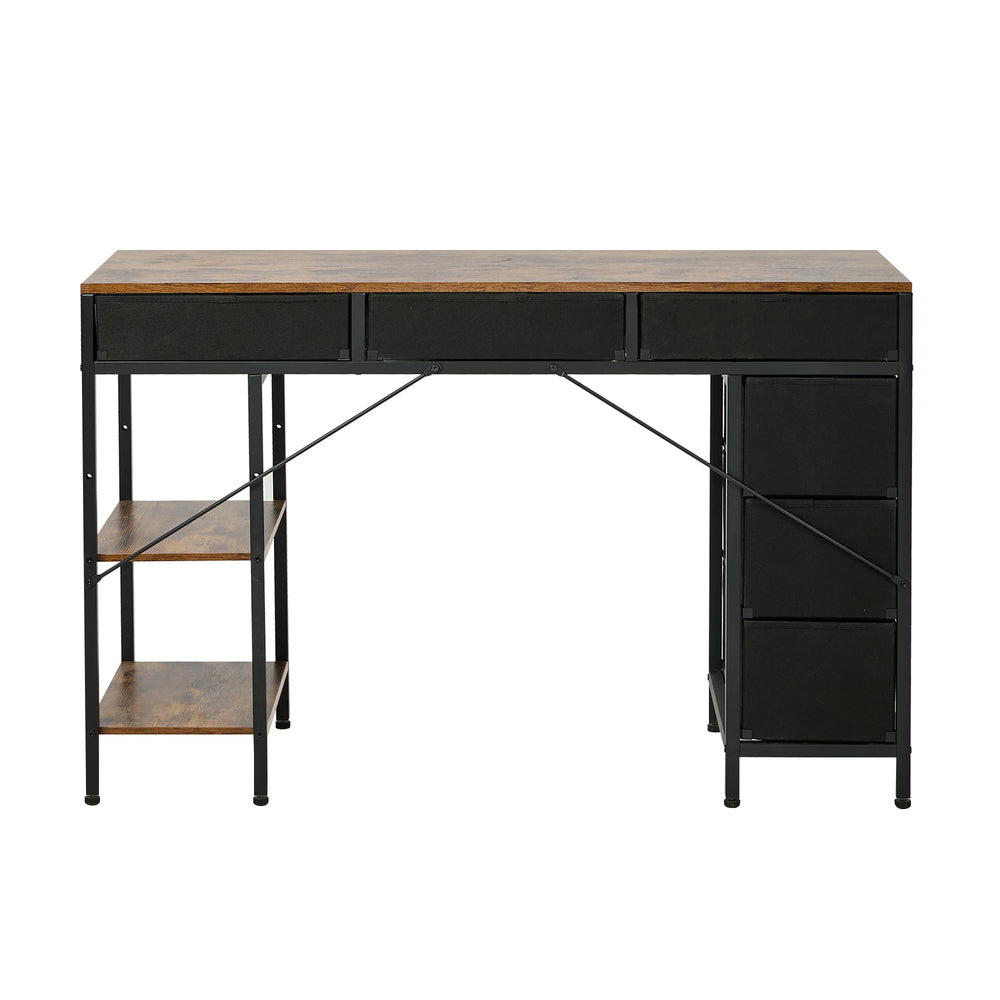 Computer Desk 120cm 6 Fabric Drawers Storage | HomeAndLiving - 8