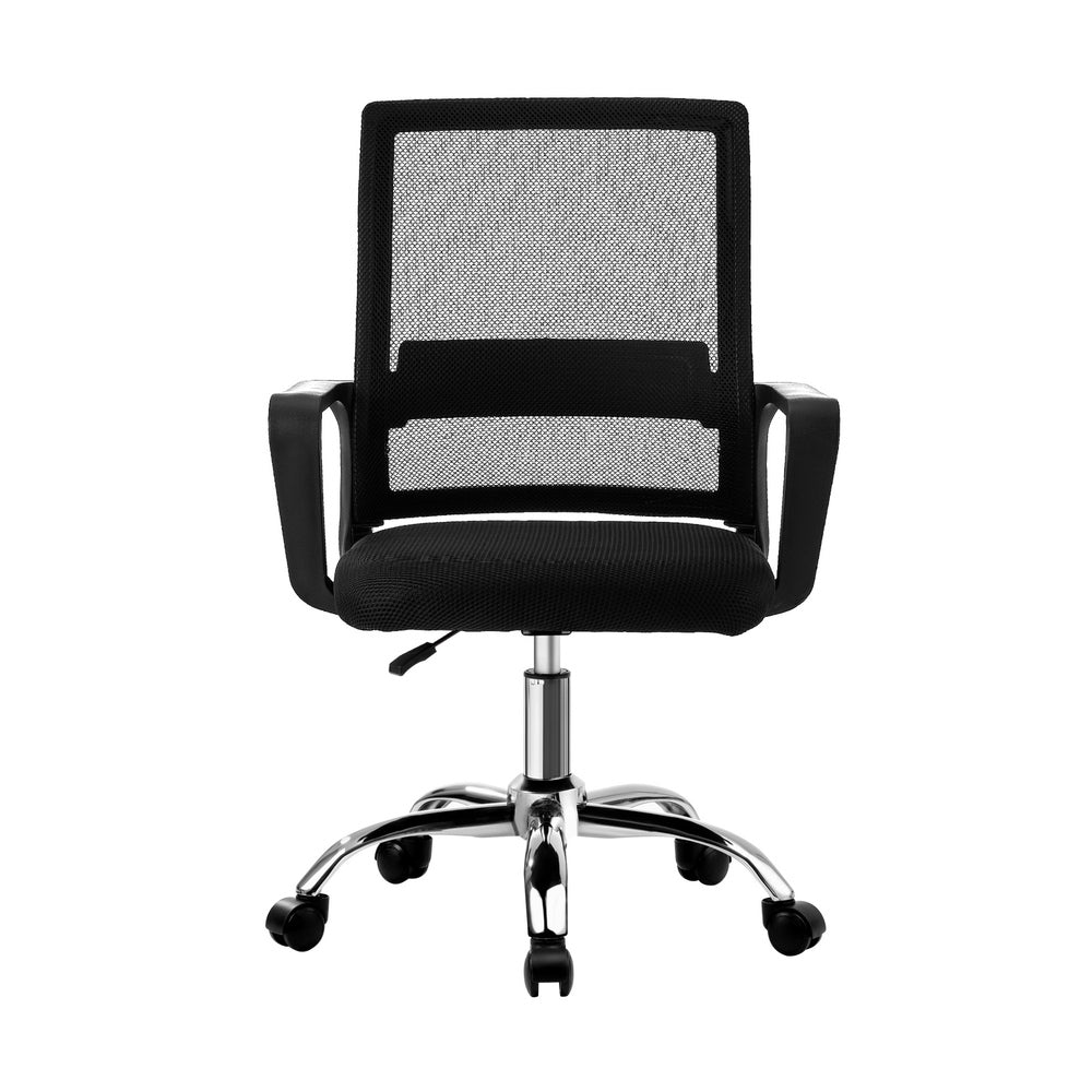 Home Office Desk and Chair Set Black Computer Table Ergonomic PC Desks