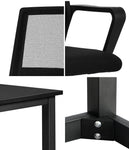 Home Office Desk and Chair Set Black Computer Table Ergonomic PC Desks