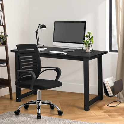 Black Home Office Desk and Chair Set Modern Computer Table Ergonomic Chair