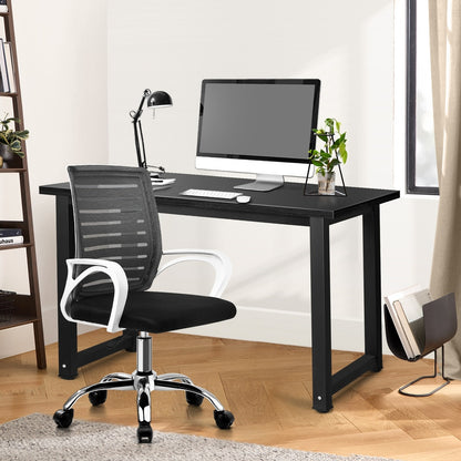 Home Office Desk and Chair Set BK&WH Study Computer Table with Ergonomic Chair