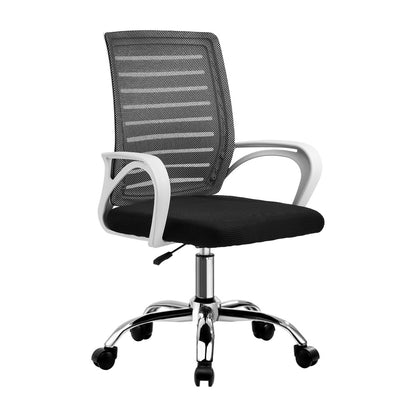 Home Office Desk and Chair Set BK&WH Study Computer Table with Ergonomic Chair