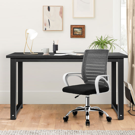 Home Office Desk and Chair Set BK&WH Study Computer Table with Ergonomic Chair