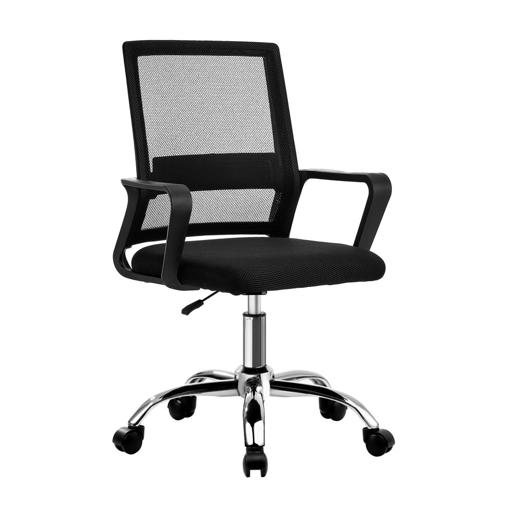 Home Office Desk and Chair Set Computer Table Study Workstation Black White