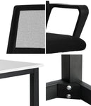 Home Office Desk and Chair Set Computer Table Study Workstation Black White