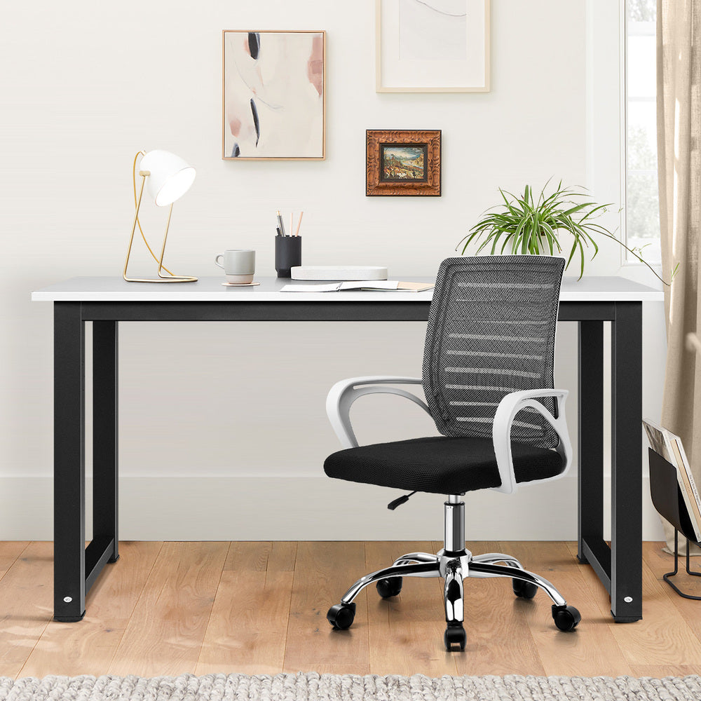 Home Office Desk and Chair Set BK&WH Gaming Ergonomic Chair Combo Set