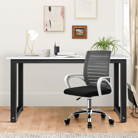 Home Office Desk and Chair Set BK&WH Gaming Ergonomic Chair Combo Set