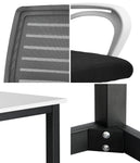 Home Office Desk and Chair Set BK&WH Gaming Ergonomic Chair Combo Set