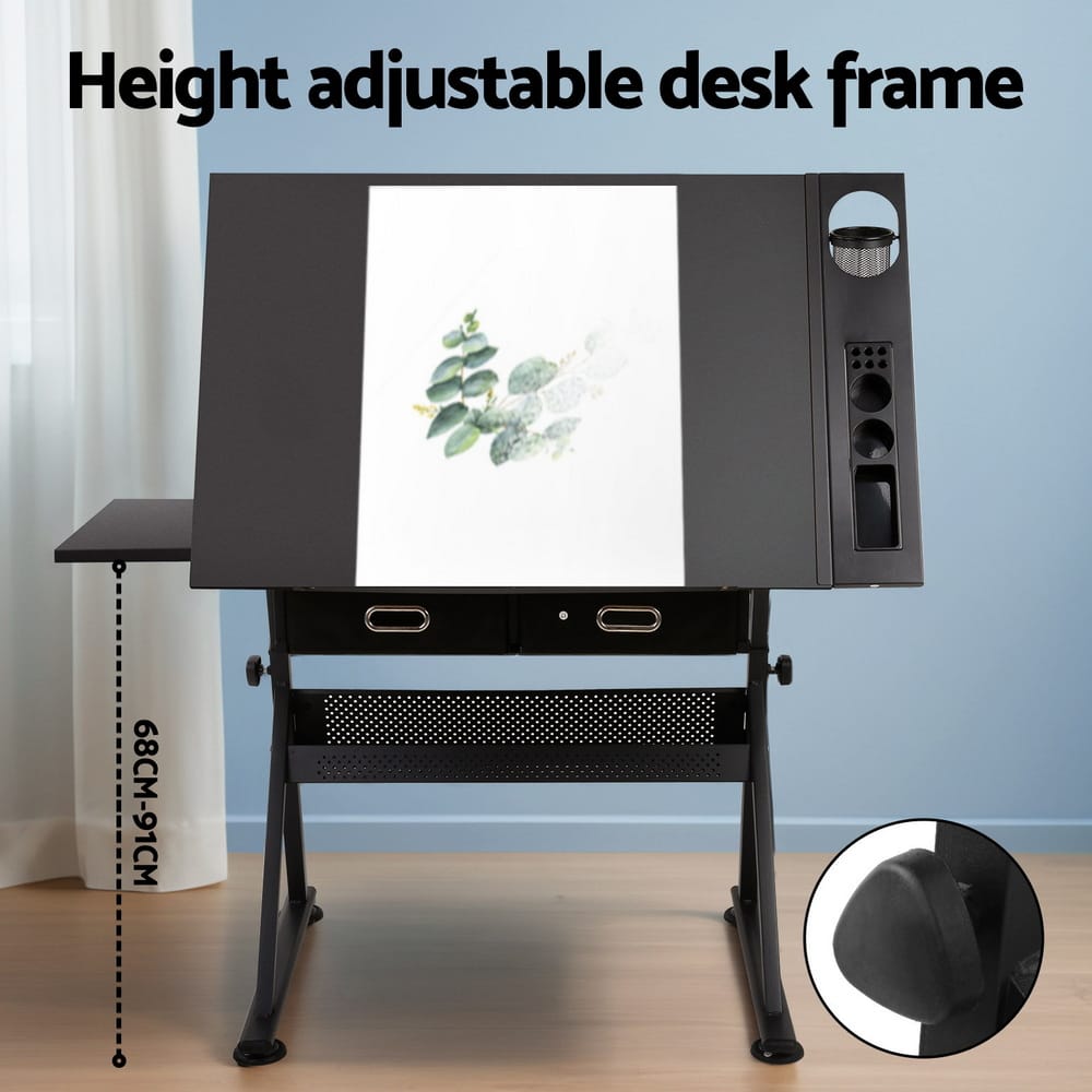 Drawing Desk Adjustable Stool Set 46x31x10cm