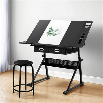 Drawing Desk Adjustable Stool Set 46x31x10cm