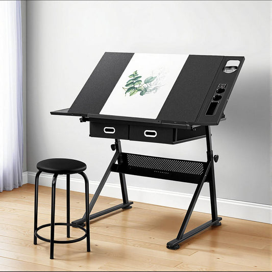 Drawing Desk Adjustable Stool Set 46x31x10cm