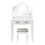 Dressing Table with Mirror - White
