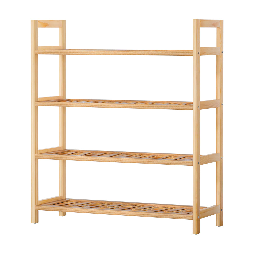 Stylish 4-Tier Shoe Rack - 12 Pairs
