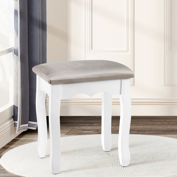  Dressing Table Stool Velvet Grey