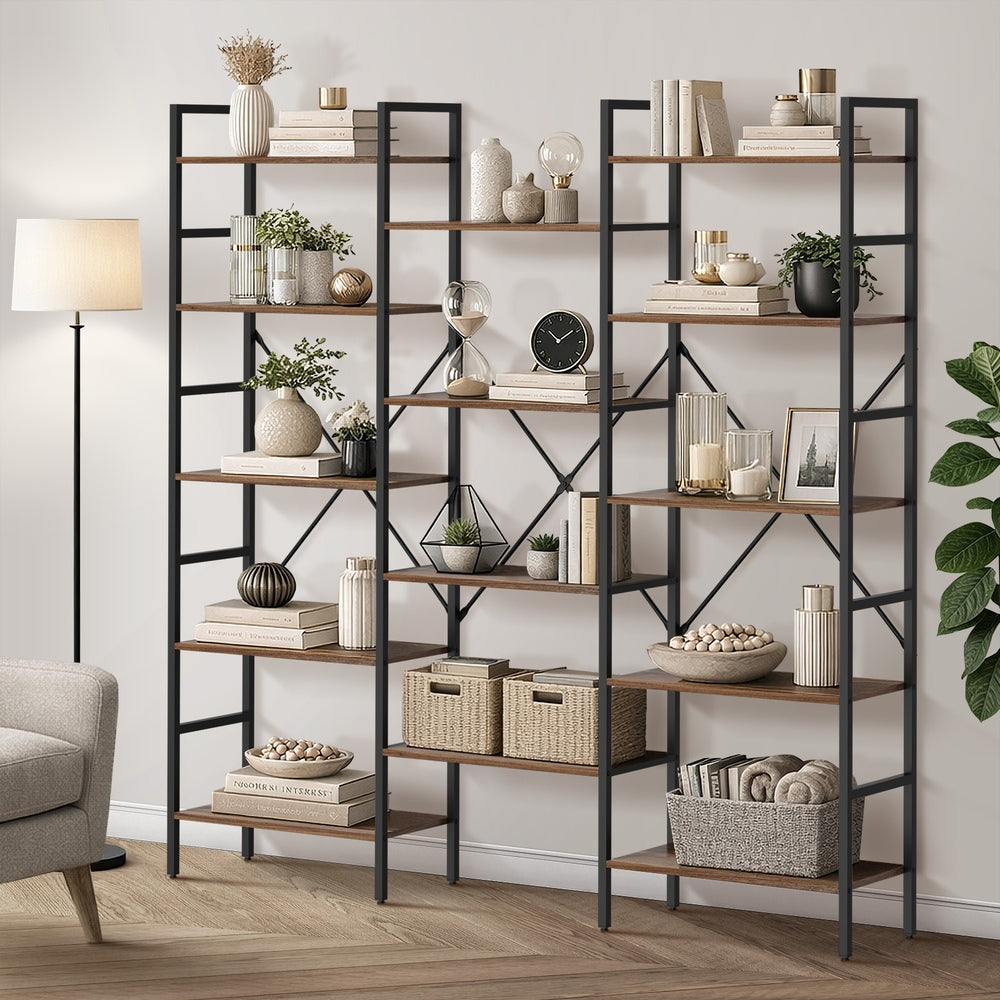 14 Tier Display Shelf Stand Bookshelf Metal Storage 1.76m
