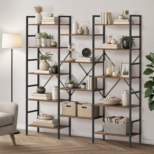 14 Tier Display Shelf Stand Bookshelf Metal Storage 1.76m