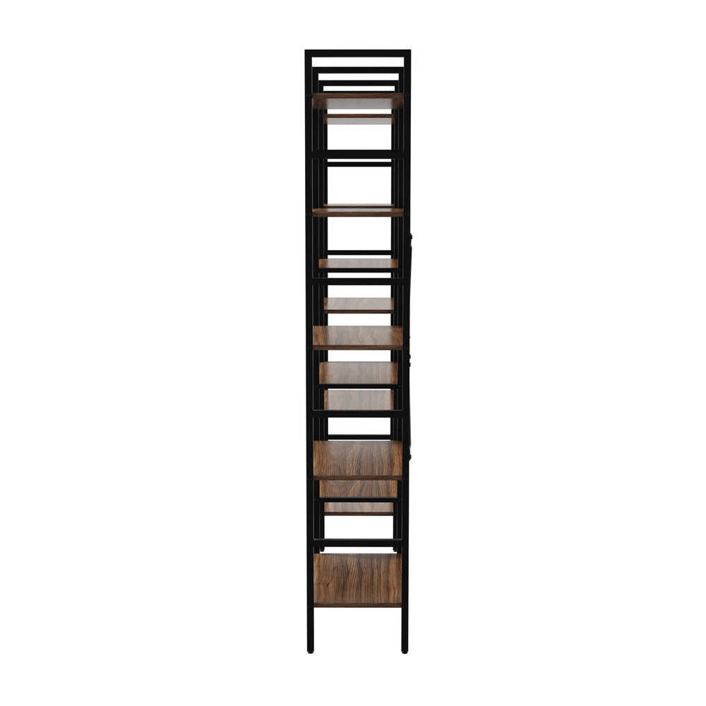 14 Tier Display Shelf Stand Bookshelf Metal Storage 1.76m