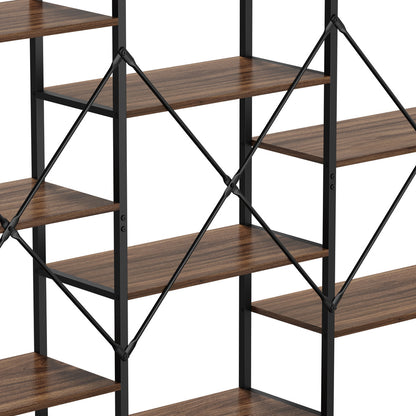 14 Tier Display Shelf Stand Bookshelf Metal Storage 1.76m
