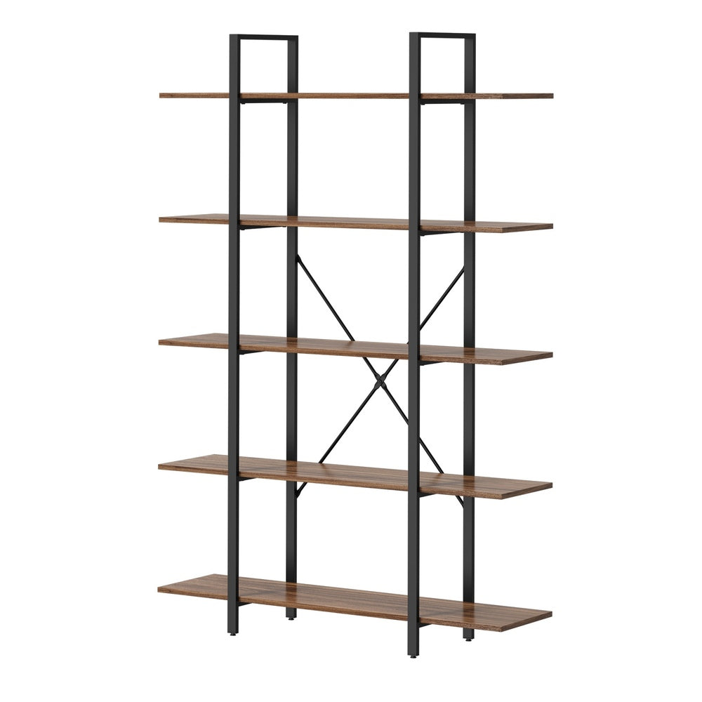 5 Tier Display Shelf Stand Bookshelf Metal Storage 1.2m