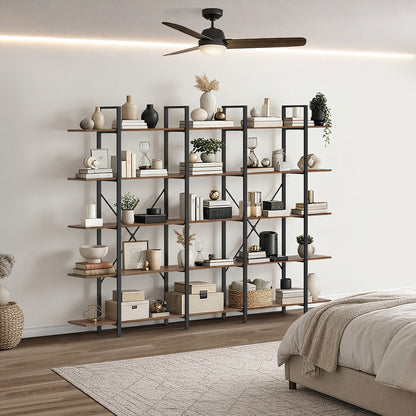 5 Tier Display Shelf Stand Bookshelf Metal Storage 1.2m