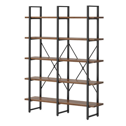 5 Tier Display Shelf Stand Bookshelf Metal Rack 1.35m
