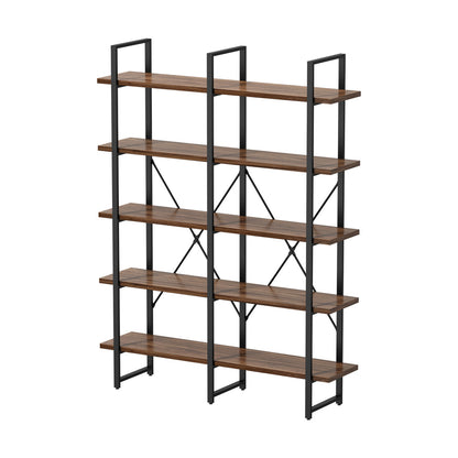 5 Tier Display Shelf Stand Bookshelf Metal Rack 1.35m