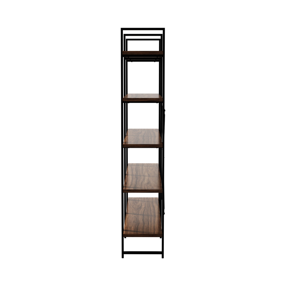 5 Tier Display Shelf Stand Bookshelf Metal Rack 1.35m