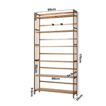 6-tier Bamboo Bookshelf Bookcase Adjustable Display Shelf