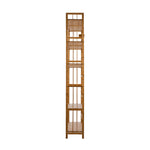 6-tier Bamboo Bookshelf Bookcase Adjustable Display Shelf