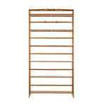 6-tier Bamboo Bookshelf Bookcase Adjustable Display Shelf