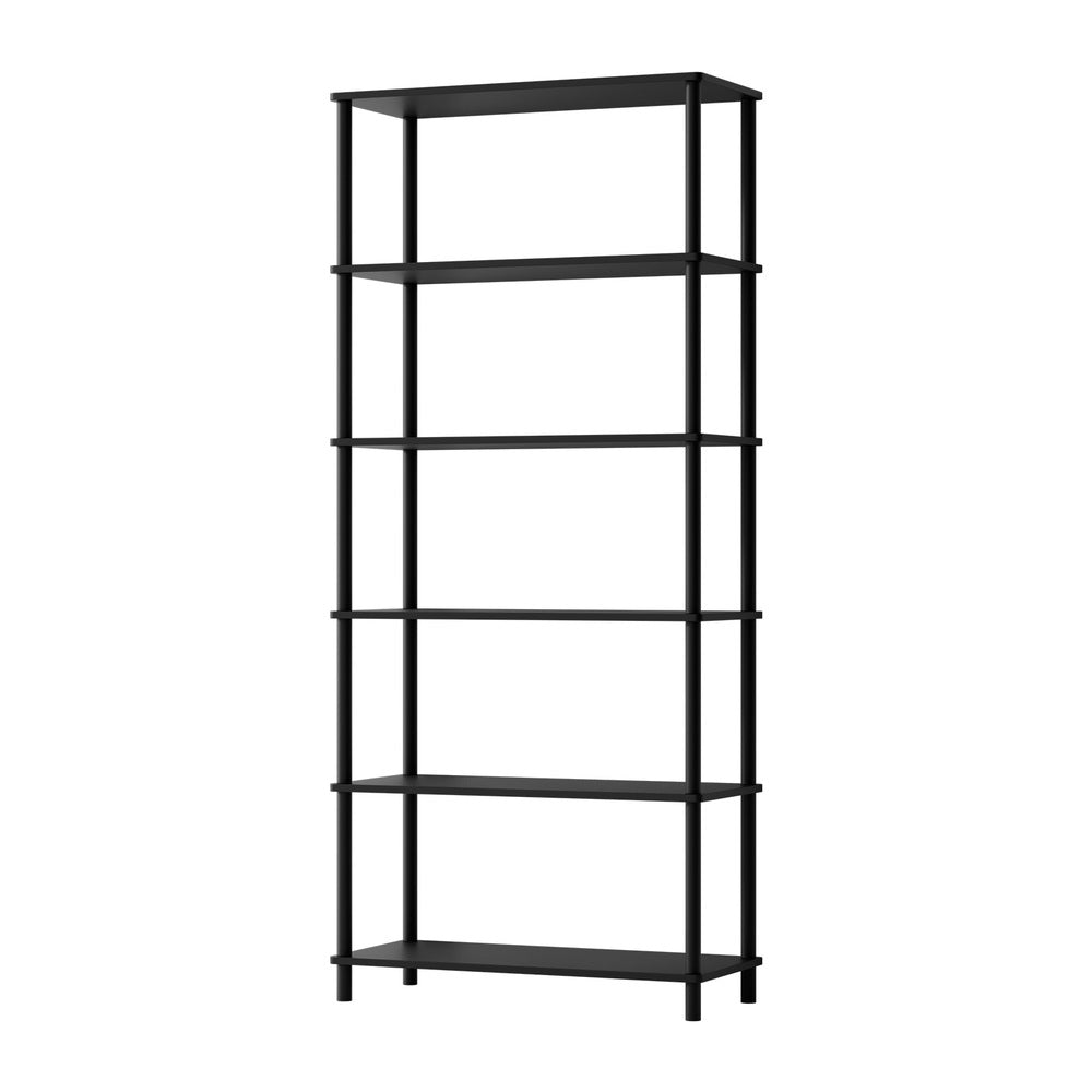 Display Shelf 5 Tier Bookshelf Storage Rack Natural & Black