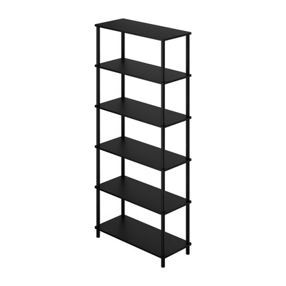 Display Shelf 5 Tier Bookshelf Storage Rack Natural & Black