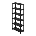 Display Shelf 5 Tier Bookshelf Storage Rack Natural & Black