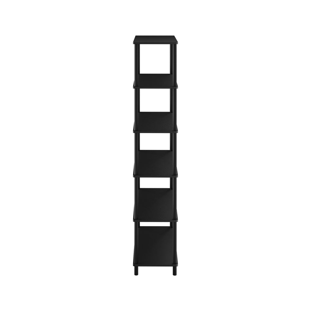 Display Shelf 5 Tier Bookshelf Storage Rack Natural & Black