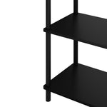 Display Shelf 5 Tier Bookshelf Storage Rack Natural & Black