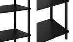 Display Shelf 5 Tier Bookshelf Storage Rack Natural & Black