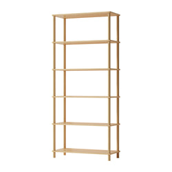 Display Shelf 5 Tier Bookshelf Storage Rack Natural & Black