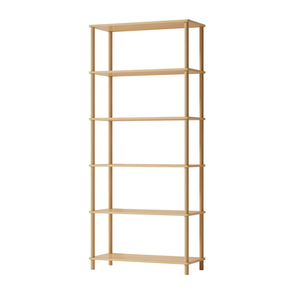  Display Shelf 5 Tier Bookshelf Storage Rack Natural & Black