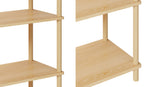 Display Shelf 5 Tier Bookshelf Storage Rack Natural & Black