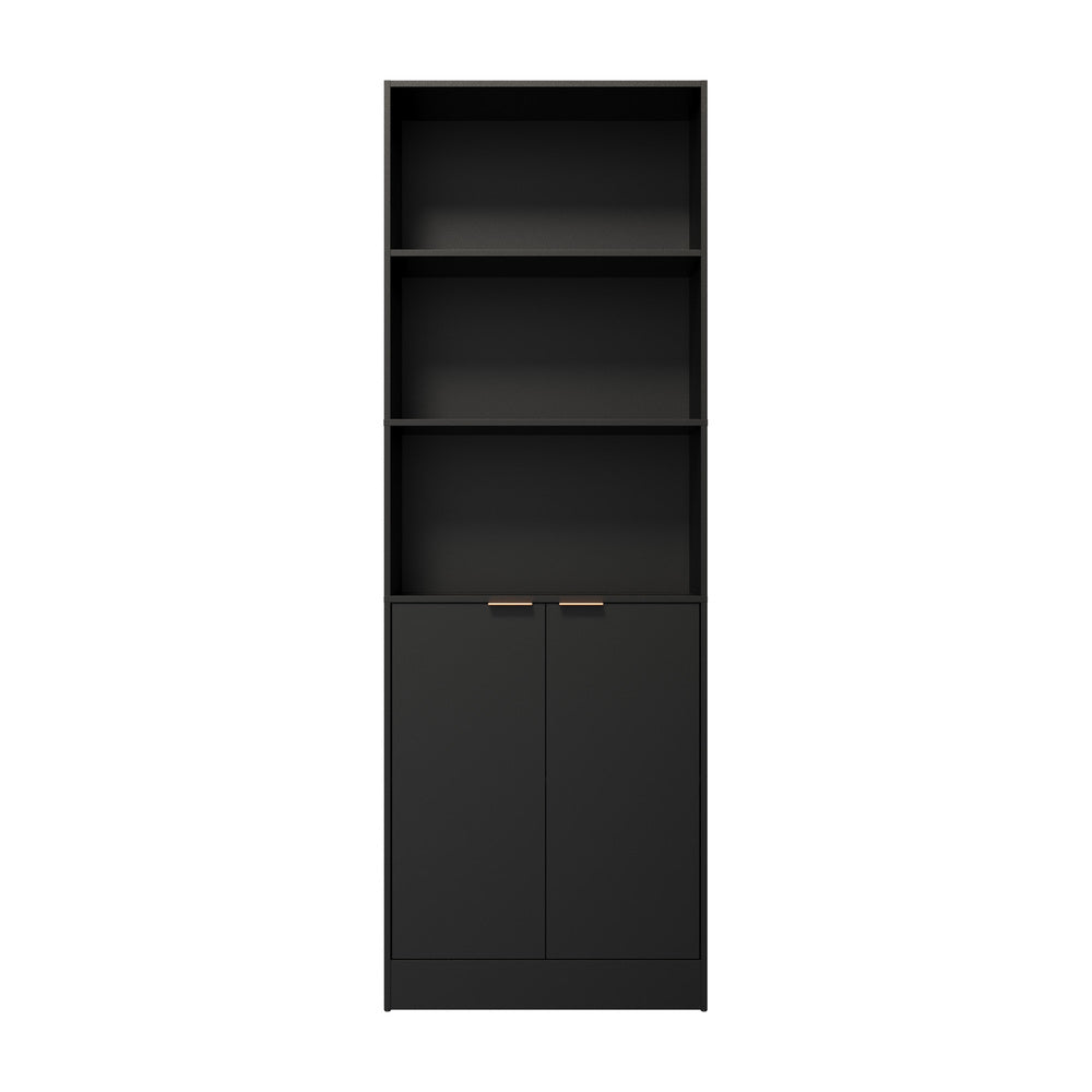 Tall Bookcase Display Shelf Black 60x23.7x172cm