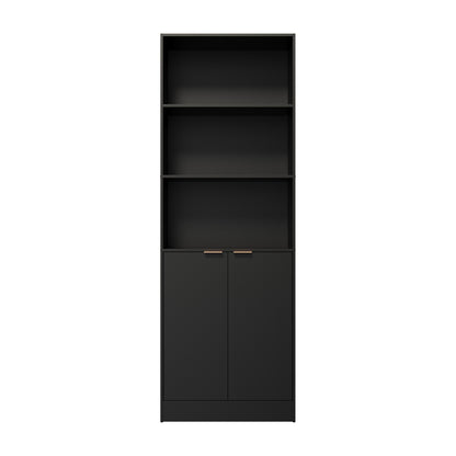 Tall Bookcase Display Shelf Black 60x23.7x172cm